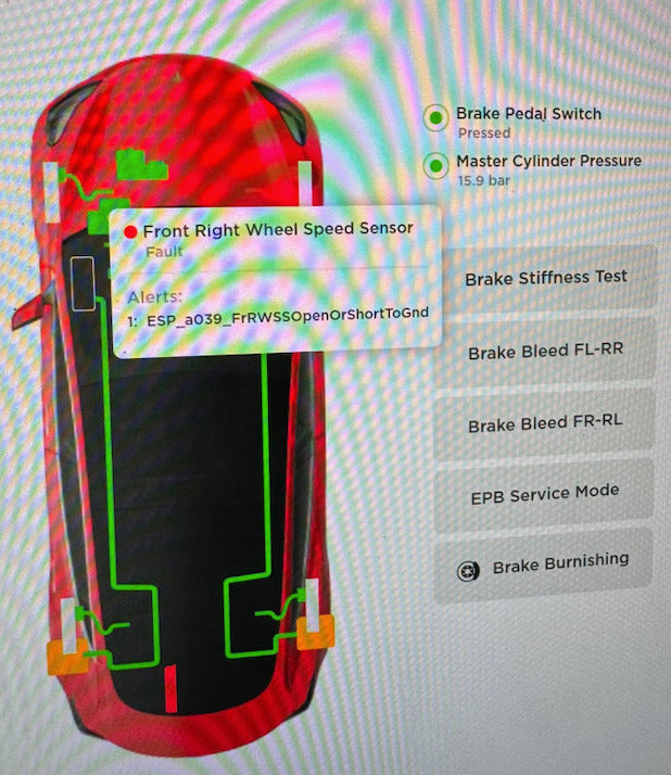 ABS (anti-lock braking system) disabled alert clear Tesla