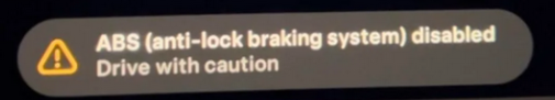 Tesla "ABS (anti-lock braking system) disabled" Guide to Fix it