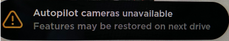 Tesla "Autopilot Cameras Unavailable" Guide to clear alert