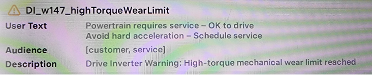 Tesla "Powertrain requires service" Alert