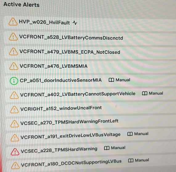 Tesla "HVP_w026_HvilFault" alert clear