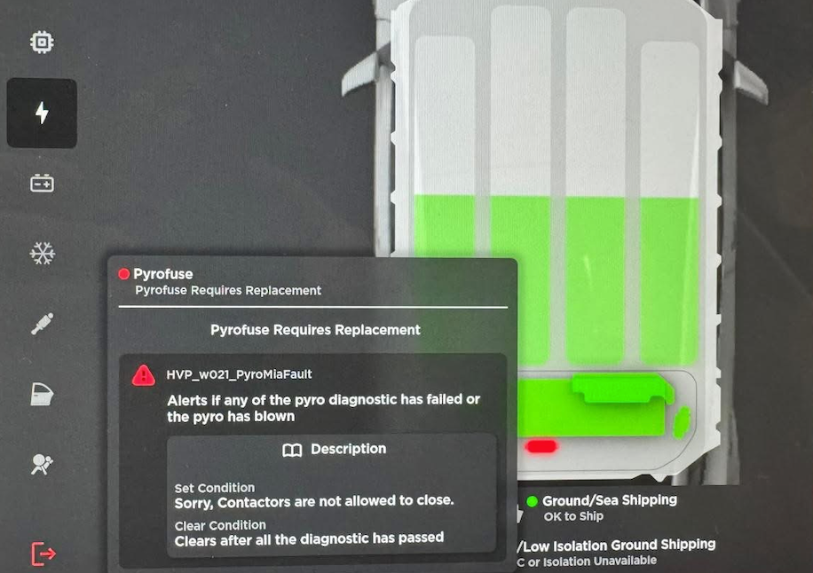 Tesla HVP alerts clear (High Voltage Processor)
