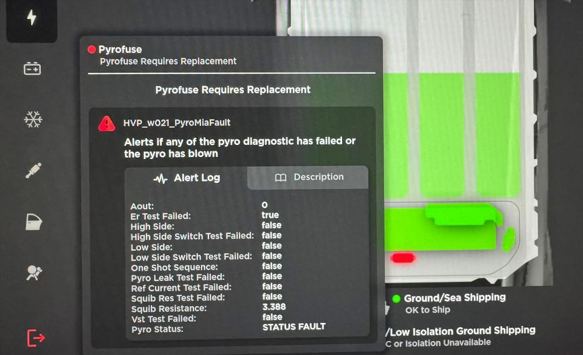 Tesla HVP alerts clear (High Voltage Processor)