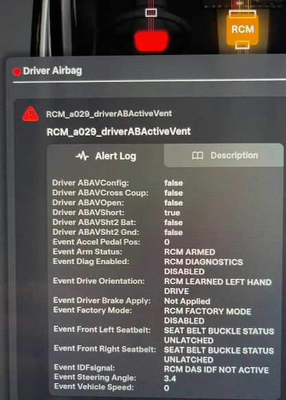 Clear Tesla RCM_a029 alert (Remote diagnosis and support to fix)