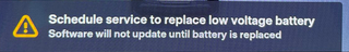 Fix Tesla "Schedule service to replace low voltage battery" Alert