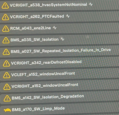 Tesla "BMS_a035" alert clear
