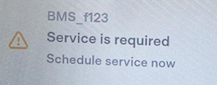 Tesla BMS_f123 "Vehicle may not restart" alert clear