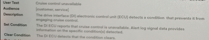 Tesla "Cruise control unavailable" alert clear