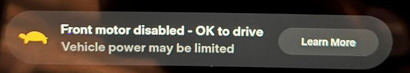 Tesla-Warnung „Frontmotor deaktiviert“ beheben