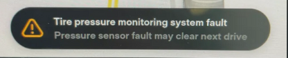 Tesla "Tire pressure monitoring system fault" alert clear/reset