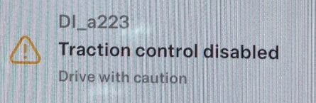 Tesla "Traction control disabled" alert clear
