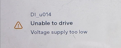 Tesla "Unable to drive" DI_u014 How to fix Voltage supply too low