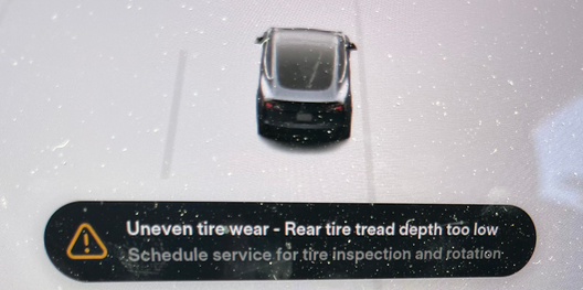 Tesla-Warnung „Profiltiefe des Hinterreifens zu niedrig“ zurücksetzen